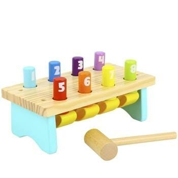 OJAM Online Shopping - Tooky Toy Co WOODEN KNOCK BENCH 25x12x14cm Toys