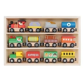 OJAM Online Shopping - Tooky Toy Co Wooden Train Set 30x22x4cm Toys