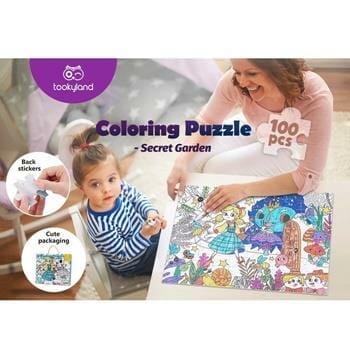 OJAM Online Shopping - Tookyland Coloring Puzzle - Secret Garden 30x24x6cm Toys