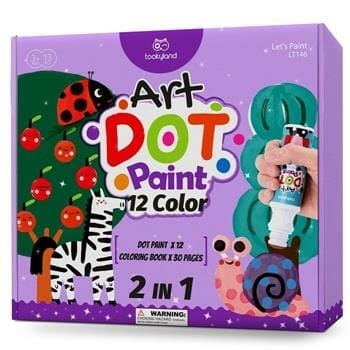 OJAM Online Shopping - Tookyland Dot Paint - 12 Color 29x27x5cm Toys