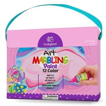 OJAM Online Shopping - Tookyland Marbling Paint Kit - 12 Color 20x5x26cm Toys