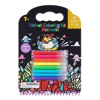 OJAM Online Shopping - Tookyland Velvet Coloring Book - Animals 25x17x2cm Toys