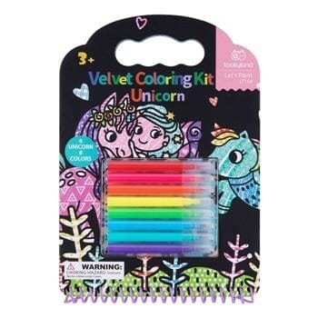 OJAM Online Shopping - Tookyland Velvet Coloring Book - Unicorn 25x17x2cm Toys