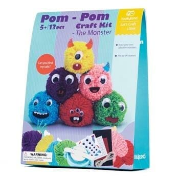 OJAM Online Shopping - Tookyland "Pom - Pom Craft Kit - The Monster" 26x7x20cm Toys