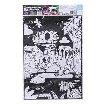 OJAM Online Shopping - Tookyland "Velvet Coloring Kit - Dinosaur" 50x35x2cm Toys