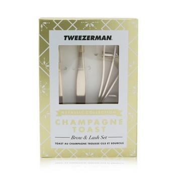 OJAM Online Shopping - Tweezerman Champagne Toast Brow & Lash Set (Metallic Collection) 3pcs Make Up