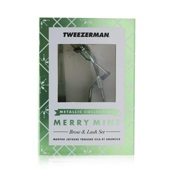 OJAM Online Shopping - Tweezerman Merry Mint Brow & Lash Set (Metallic Collection) 2pcs Make Up