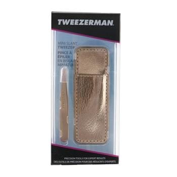 OJAM Online Shopping - Tweezerman Mini Slant Tweezer With Case - Rose Gold - Make Up