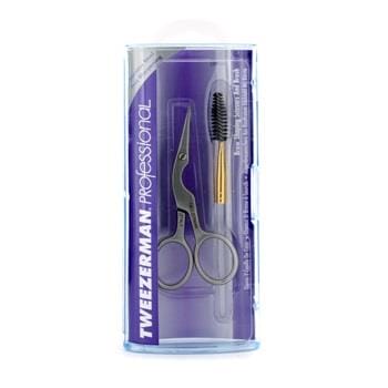 OJAM Online Shopping - Tweezerman Professional Stainless Brow Shaping Scissors & Brush - Make Up