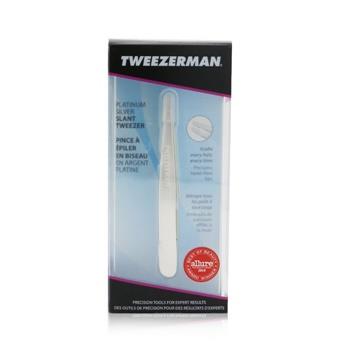 OJAM Online Shopping - Tweezerman Slant Tweezer - Platinum Silver - Make Up