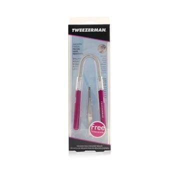 OJAM Online Shopping - Tweezerman Smooth Finish Facial Hair Remover - Pink (With Stainless Slant Tweezerette) 2pcs Make Up