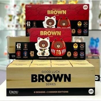 OJAM Online Shopping - Urdu Line Friends Meets Urdu Fukuheya Good Luck Brown Series - (Case of 8 Blind Boxes) 29x10x15cm Toys