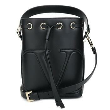 OJAM Online Shopping - Valentino Garavani Valentino Small VLOGO Bucket Bag Black Luxury