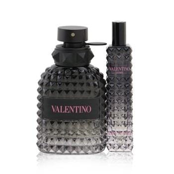 OJAM Online Shopping - Valentino Valentino Uomo Born In Roma Coffret: Eau De Toilette Spray 50ml/1.7oz + Eau De Toilette Travel Spray 15ml/0.5oz 2pcs Men's Fragrance