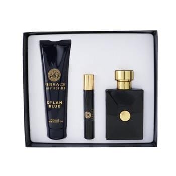 OJAM Online Shopping - Versace Dylan Blue Coffret: Eau De Toillete Spray 100ml/3.4oz + Eau De Toillete Spray 10ml/0.3ozl + Bath&Shower Gel 150ml/5oz 3pcs Men's Fragrance