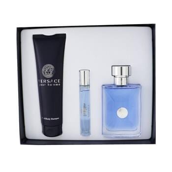 OJAM Online Shopping - Versace Versace Pour Homme Coffret: Eau De Toilette Spray 100ml/3.4oz + Eau De Toilette Spray 10ml/0.3oz + Hair & Body Shampoo 150ml/5oz 3pcs Men's Fragrance