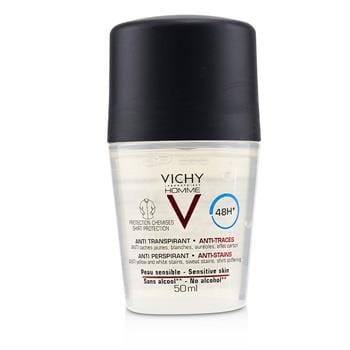 OJAM Online Shopping - Vichy Homme 48H* Anti Perspirant & Anti-Stains (Shirt Protection) Roll-On (For Sensitive Skin) 50ml/1.69oz Men's Skincare