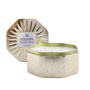 OJAM Online Shopping - Voluspa 3 Wick Octagon Tin Candle - Blond Tabac 340g/12oz Home Scent