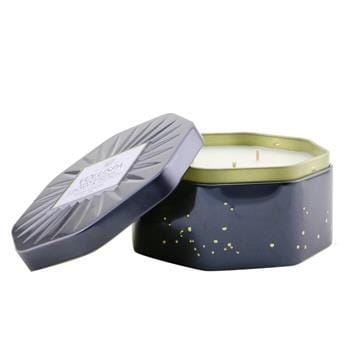 OJAM Online Shopping - Voluspa 3 Wick Octagon Tin Candle - Makassar Ebony & Peach 340g/12oz Home Scent