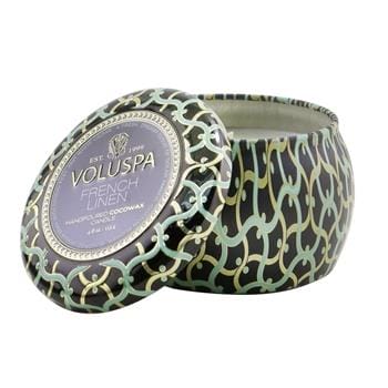 OJAM Online Shopping - Voluspa Mini Tin Candle - French Linen 113g/4oz Home Scent