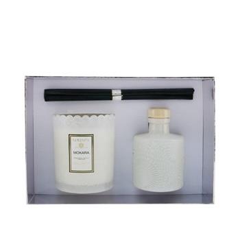 OJAM Online Shopping - Voluspa Scalloped Edge Candle & Reed Diffuser Coffret - Mokara 2pcs Home Scent