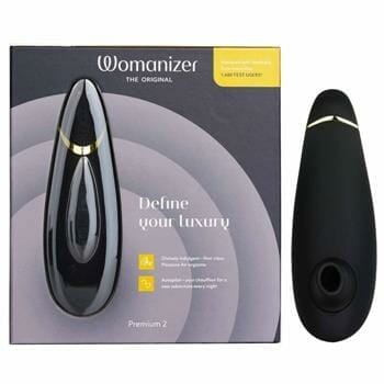 OJAM Online Shopping - WOMANIZER Premium 2 Clitoral Stimulator - # Black 1pc Sexual Wellness