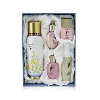 OJAM Online Shopping - Whoo (The History Of Whoo) Bichup First Moisture Anti-Aging Essence Special Set: Essence 130ml + Mist 30ml + Balancer 20ml + Emulsion 20ml + Sun Fluid SPF50+ 13ml 5pcs Skincare