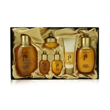 OJAM Online Shopping - Whoo (The History Of Whoo) Gongjinhyang Essential Set: Balancer (150ml+20ml) + Emulsion (110ml+20ml) + Cream 10ml + Cleanser 40ml 6pcs Skincare