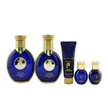 OJAM Online Shopping - Whoo (The History Of Whoo) Men Gongjinhyang: Kun Special Set: Nourishing Balancer (140ml+20ml) +  Nourishing Emulsion (100ml+20ml) + Foam Cleanser 40ml 5pcs Men's Skincare