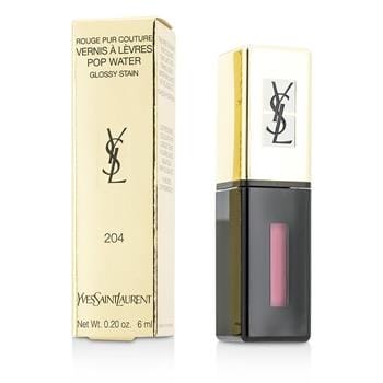 OJAM Online Shopping - Yves Saint Laurent Rouge Pur Couture Vernis A Levres Pop Water Glossy Stain - #204 Onde Rose 6ml/0.2oz Make Up