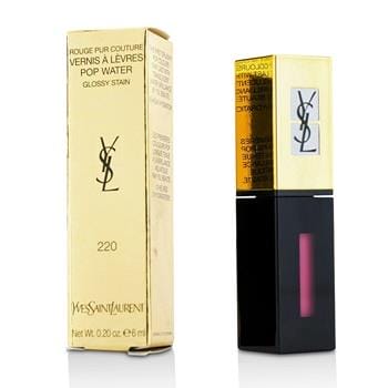 OJAM Online Shopping - Yves Saint Laurent Rouge Pur Couture Vernis A Levres Pop Water Glossy Stain - #220 Nude Steam 6ml/0.2oz Make Up