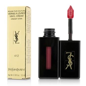 OJAM Online Shopping - Yves Saint Laurent Rouge Pur Couture Vernis A Levres Vinyl Cream Creamy Stain - # 412 Rose Mix 5.5ml/0.18oz Make Up