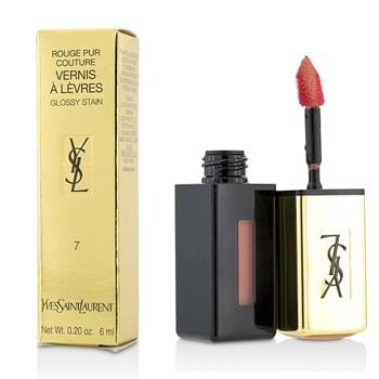 OJAM Online Shopping - Yves Saint Laurent Rouge Pur Couture Vernis a Levres Glossy Stain - # 7 Corail Aquatique 6ml/0.2oz Make Up