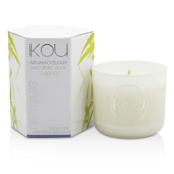 OJAM Online Shopping - iKOU Eco-Luxury Aromacology Natural Wax Candle Glass - De-Stress (Lavender & Geranium) 85g Home Scent