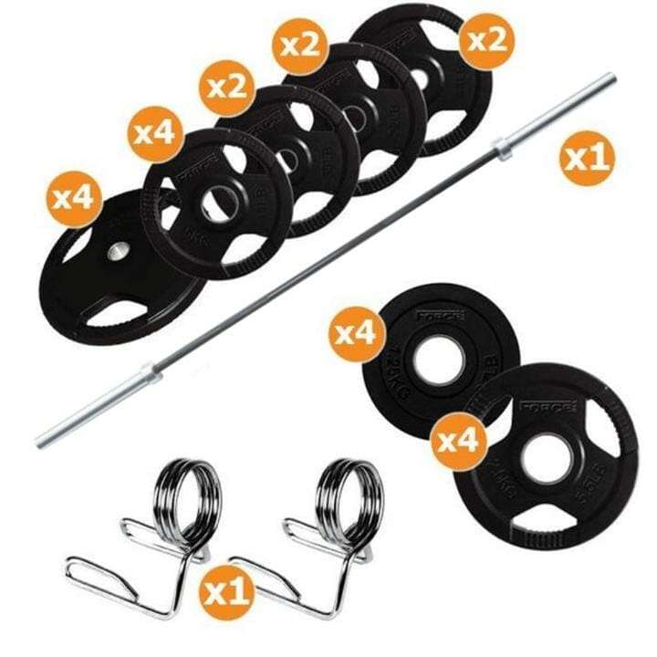 OJAM Gym and Fitness - 195kg Barbell & Weights Pack