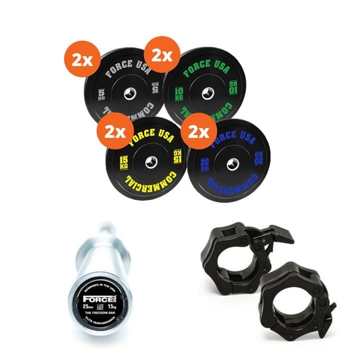 OJAM Gym and Fitness - Force USA 115kg Bumper Plate Package 3