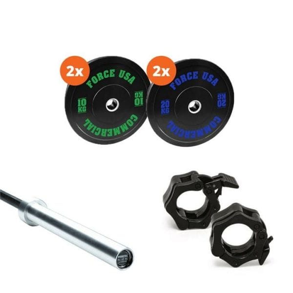 OJAM Gym and Fitness - Force USA 80kg Bumper Plate Package 4