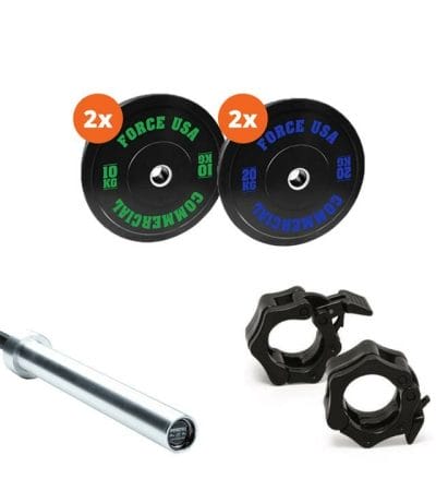 OJAM Gym and Fitness - Force USA 80kg Bumper Plate Package 4