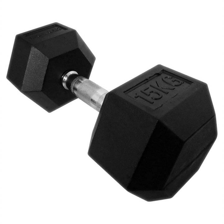 OJAM Gym and Fitness - Force USA Rubber Hex Dumbbells- ALL SIZES (Sold individually)