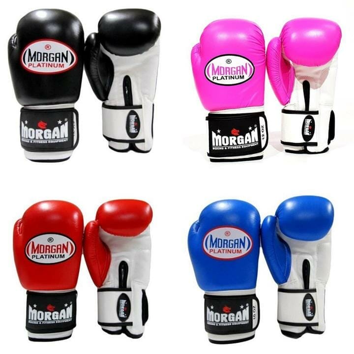 OJAM Gym and Fitness - Morgan V2 Platinum Leather Sparring Gloves (10 -12 -14 -16oz)