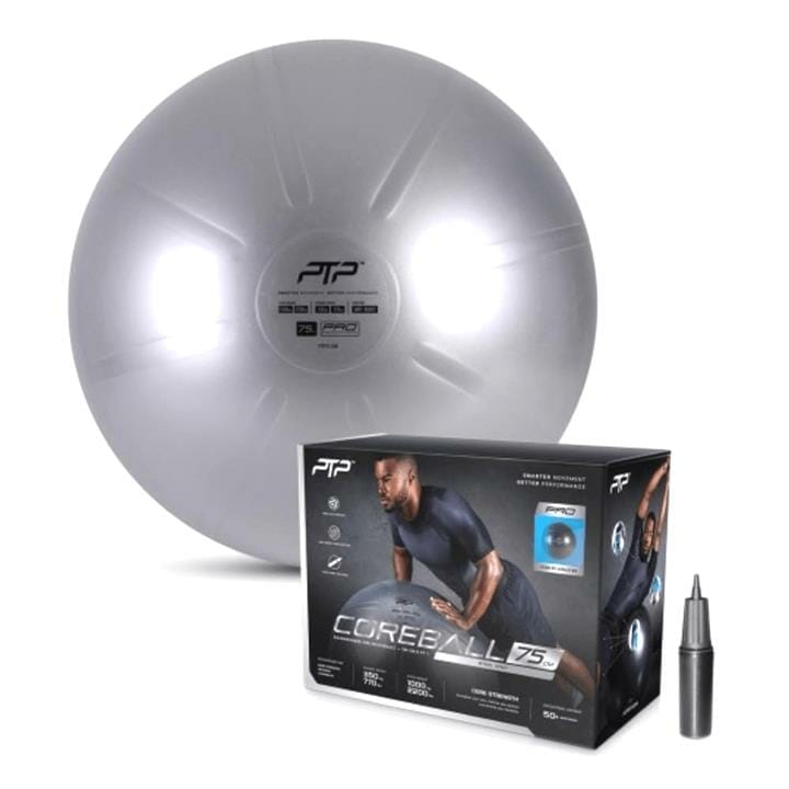 OJAM Gym and Fitness - PTPFit Coreball - 75 CM | Steel Grey