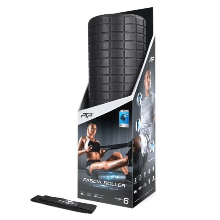 OJAM Gym and Fitness - PTPFit Fascia Release Roller Medium - 45CM W/ Stretching Strap