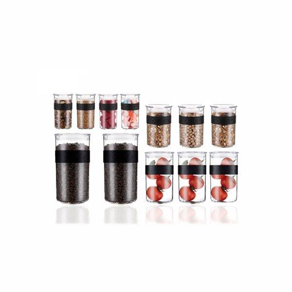 OJAM Online Shopping - BODUM Presso 12 Piece storage Set Black Polycarbonate
