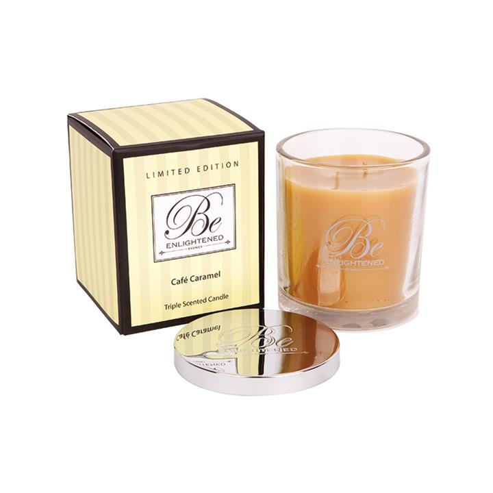 OJAM Online Shopping - Be Enlightened Triple Scented 80hr Candle Cafe Caramel