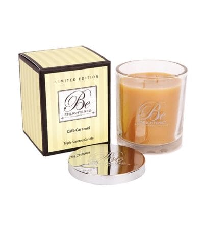 OJAM Online Shopping - Be Enlightened Triple Scented 80hr Candle Cafe Caramel