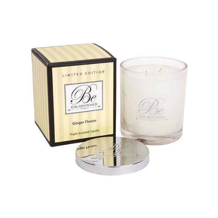 OJAM Online Shopping - Be Enlightened Triple Scented 80hr Candle Ginger Flower