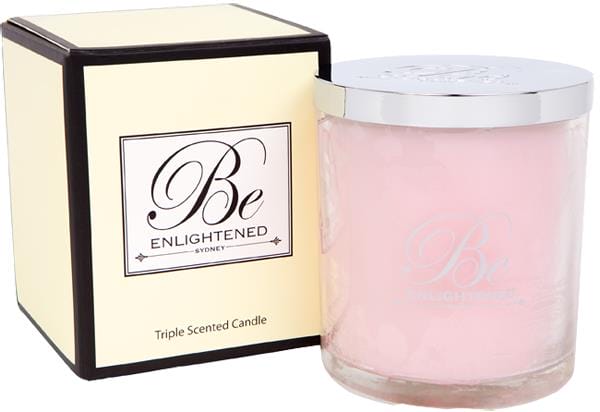 OJAM Online Shopping - Be Enlightened Triple Scented 80hr Candle Pink Roses