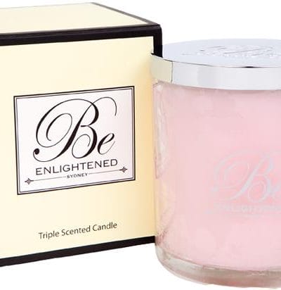OJAM Online Shopping - Be Enlightened Triple Scented 80hr Candle Pink Roses