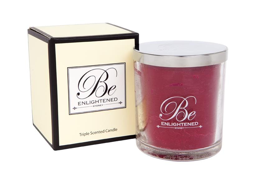 OJAM Online Shopping - Be Enlightened Triple Scented 80hr Candle Red Roses