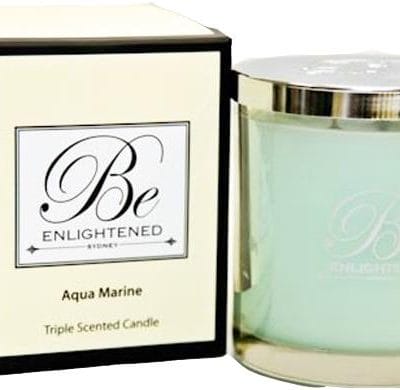 OJAM Online Shopping - Be Enlightened Triple Scented Luxury Candle Aqua Marine